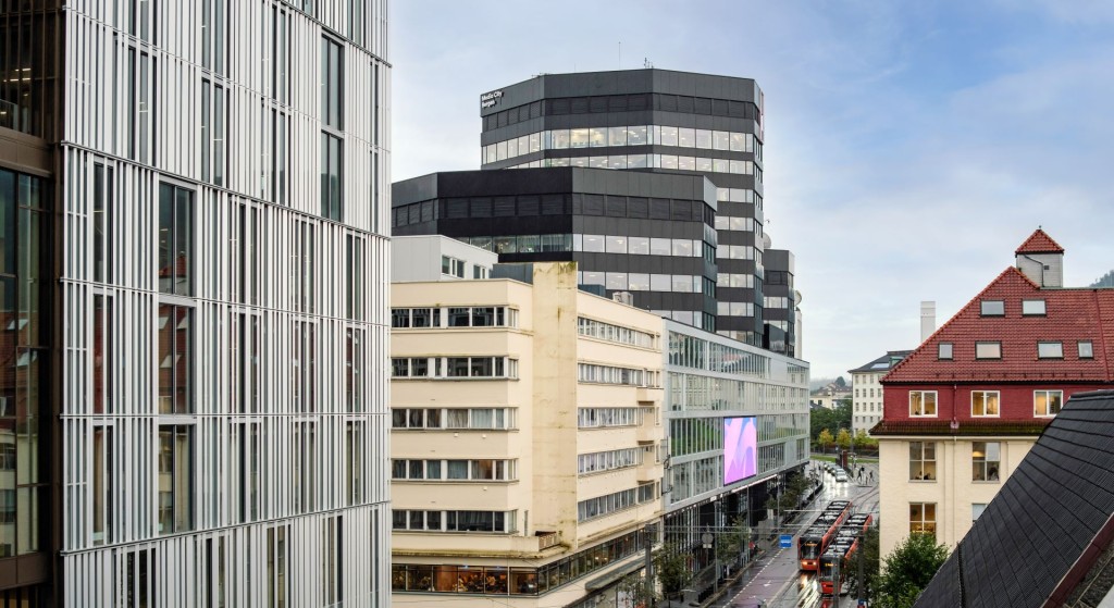 Lars Hilles gate 19 har sentral beliggenhet tett på Media City Bergen